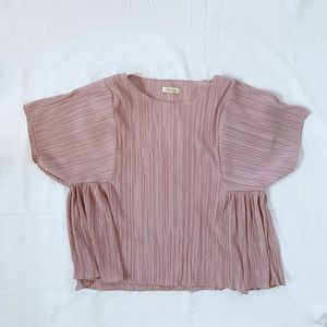 Madewell Muave Pleated Blouse